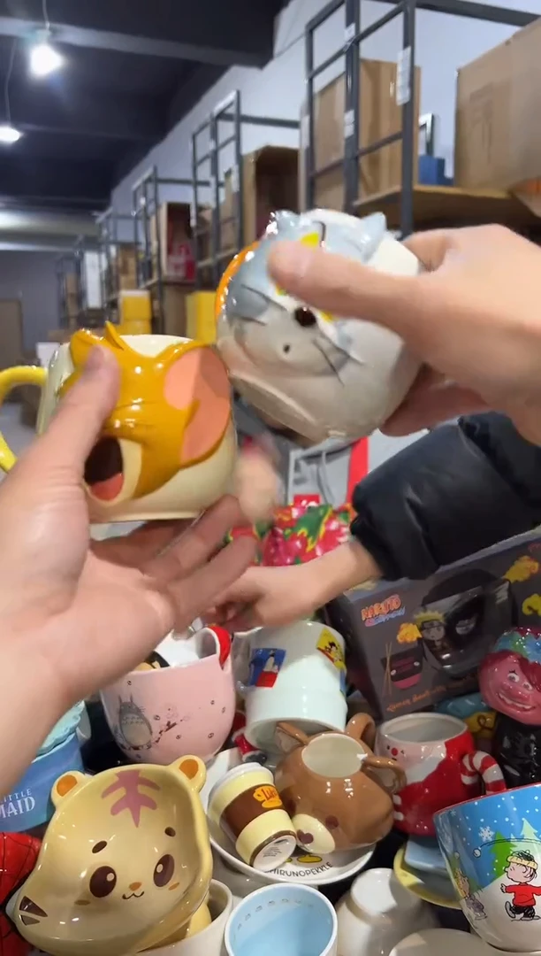 【闪购商品】杯陶瓷原盒立体杰瑞汤姆马克杯