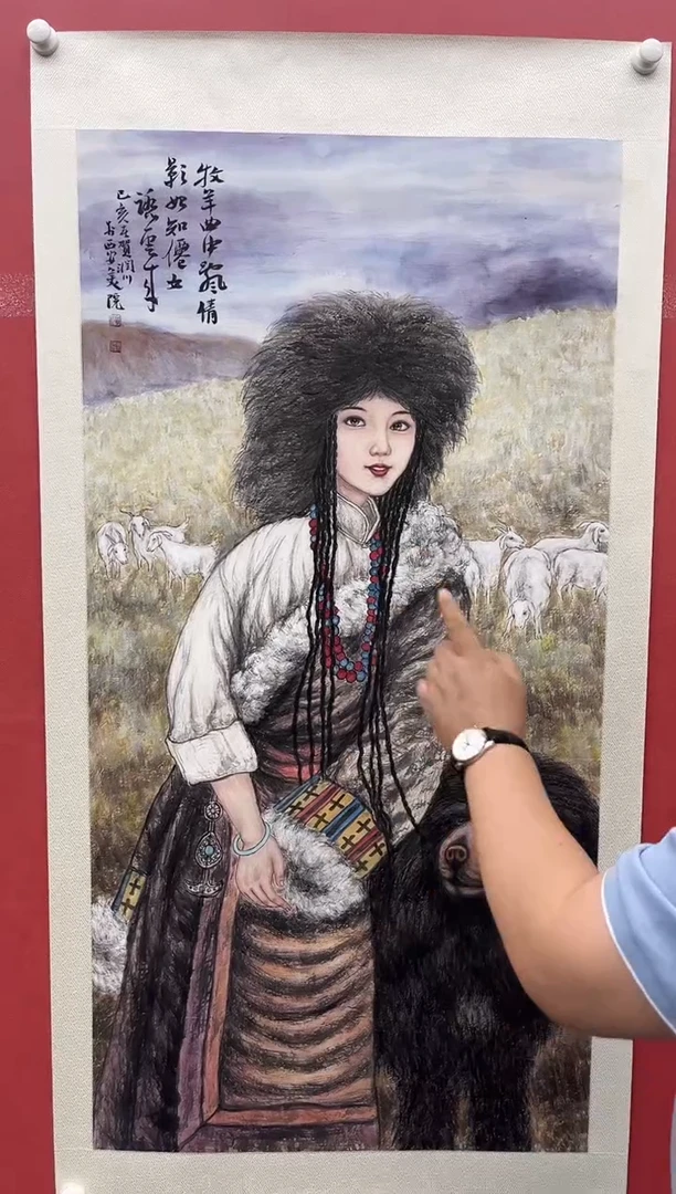 国画贺润川-8平尺-人物-纸片