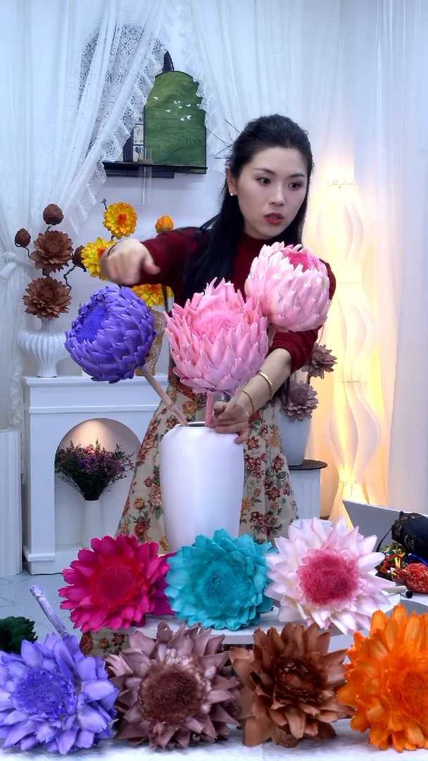 永生洋蓟桃夭+紫罗兰+樱花粉0221