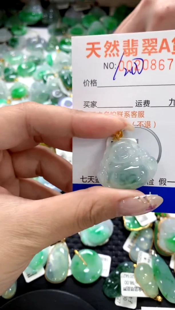 翡翠18K金镶嵌颈饰1111111111111111