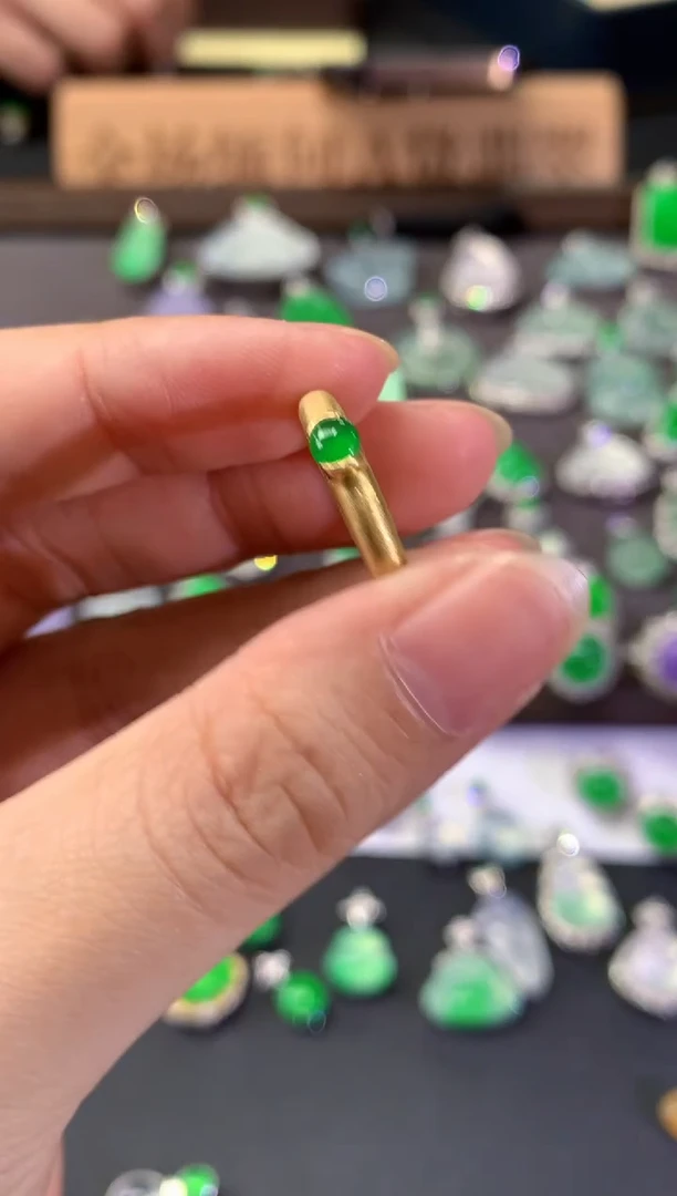 18K金镶嵌戒指翡翠C232|2980