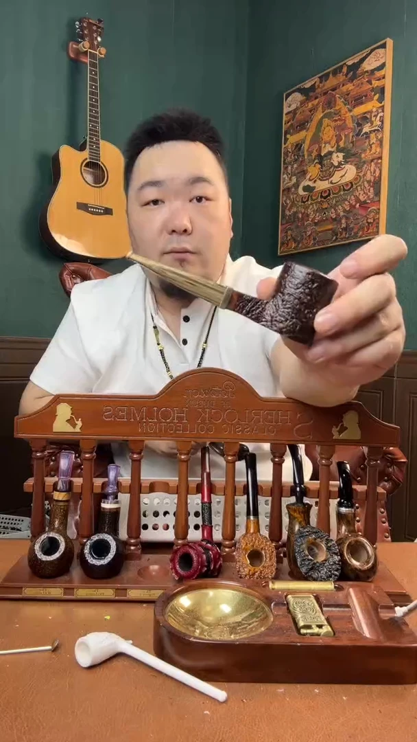 石楠木木雕款不****戏意大利进口石楠木烟斗
