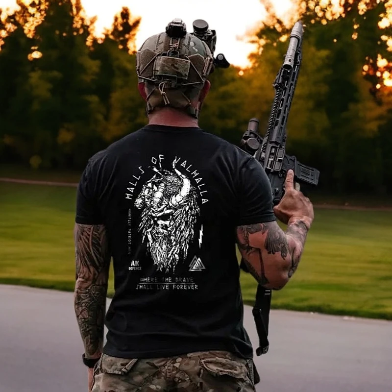 潮牌胡塞军迷纯棉男生T恤短袖重磅纯棉夏季2025爆款时尚宽松圆领