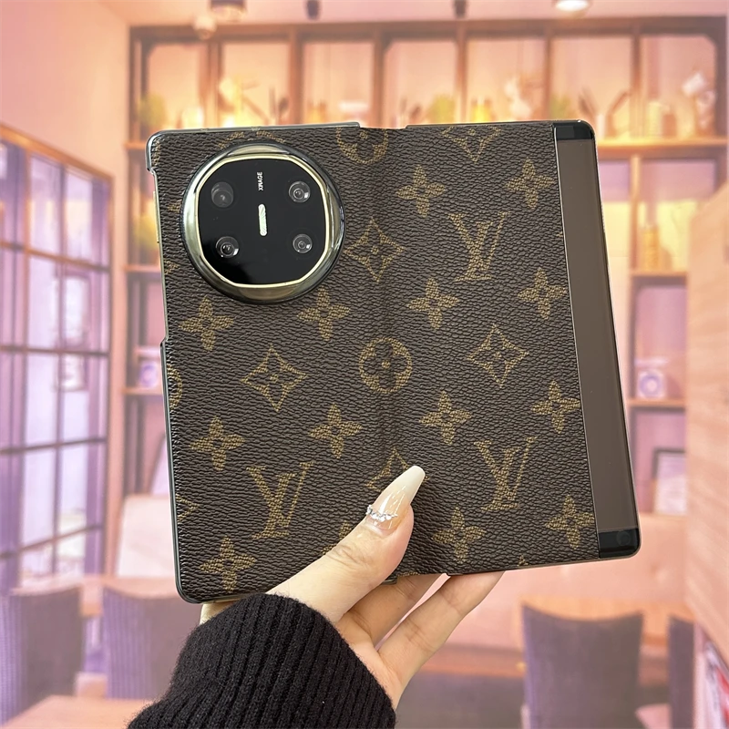 老花适用华为matex6手机壳带中轴x5折叠屏x3皮质X6翻盖潮牌高级感