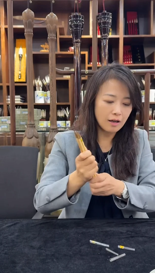 折扇.杨松源千金湖笔--1-4号纯净小狼毫