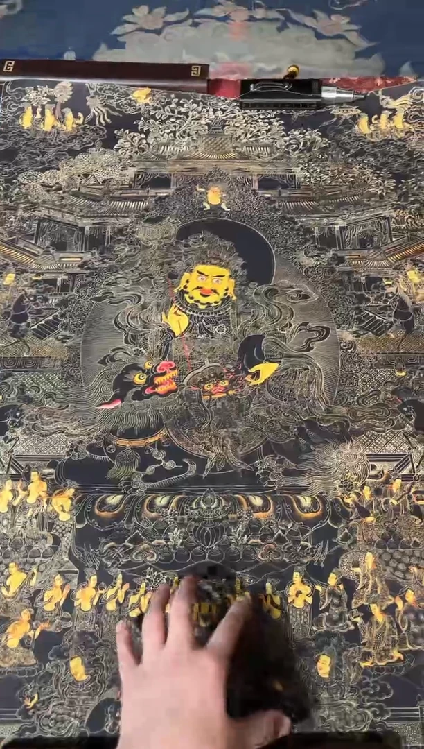 卷轴画龙妹的唐卡tk16