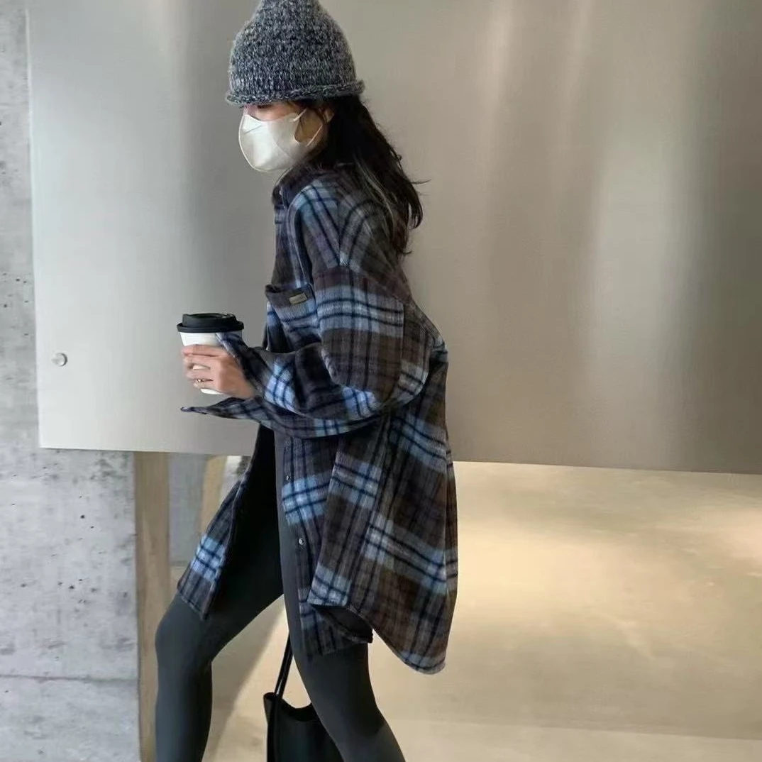 水貂绒内里加厚衬衫外套