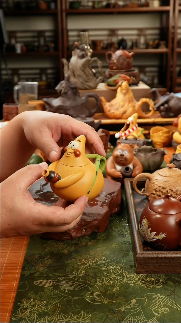 茶壶紫砂派大星壶顶顶顶顶顶