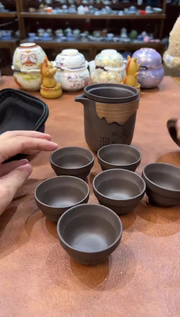 真的很便宜会开片的旅行茶具