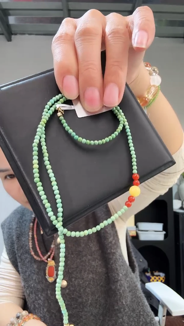 未镶嵌绿松石项链优0342