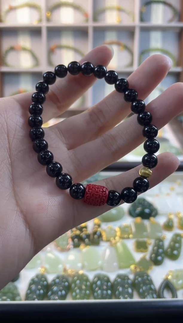 未镶嵌手串黑色碧玺1