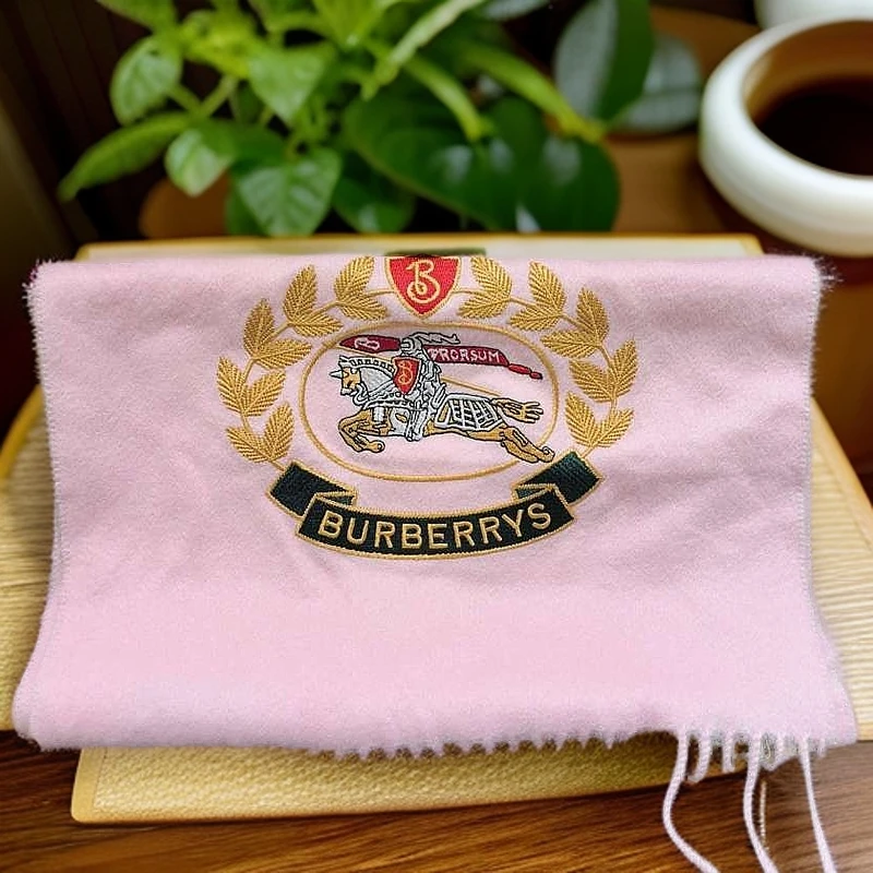95新 BURBERRY/博柏利 粉色围巾1198 7926