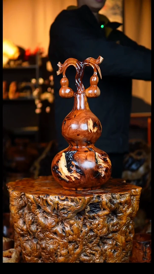 枣木百年雷击枣木葫芦（高43）
