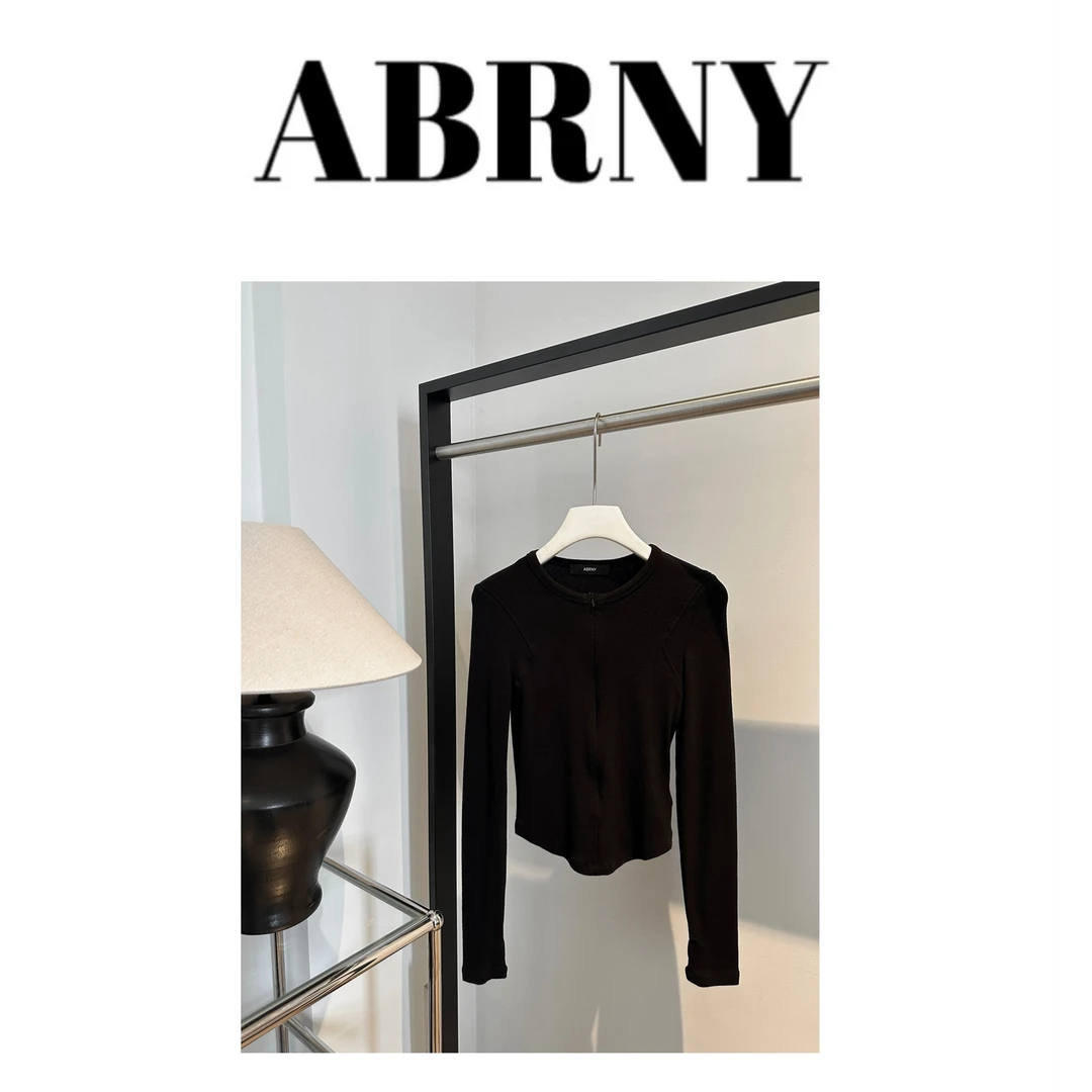 许小黑【健身出行】秋季新款拉链长袖上衣修身时尚百搭打底5268