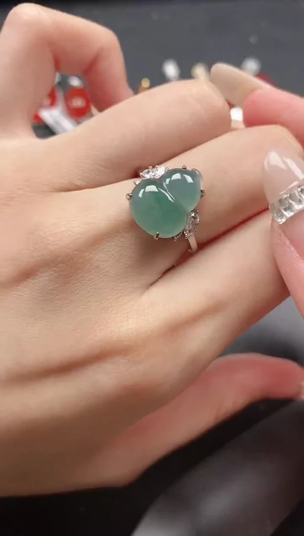 银S925镶嵌戒指翡翠5151