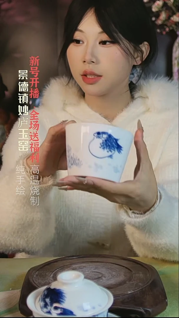 盘妙庐玉窑冰桶杯微瑕