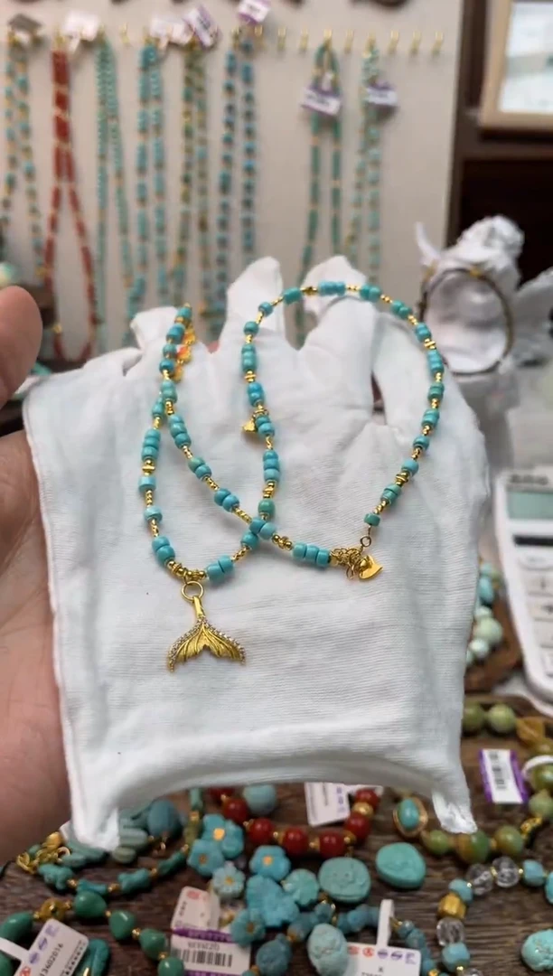 【闪购商品】绿松石颈饰银S925镶嵌编号83