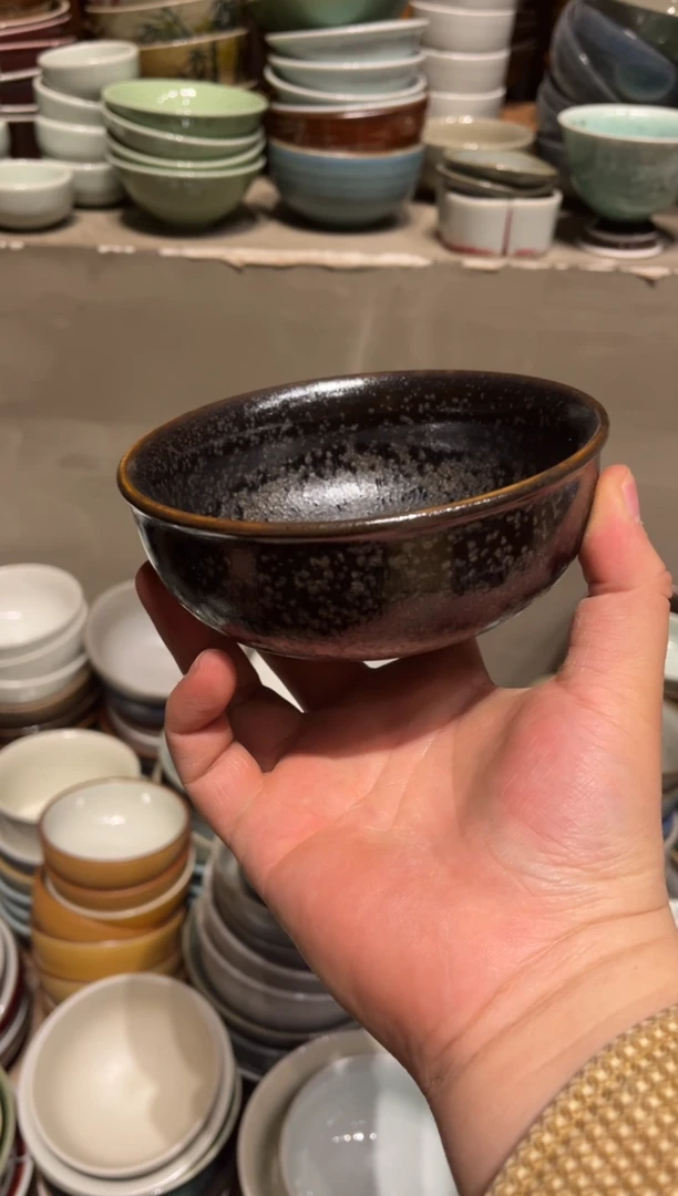 【闪购商品】瓷片5寸银兔毫反口米饭碗福利款