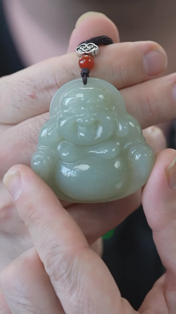 和田玉未镶嵌挂件佛公