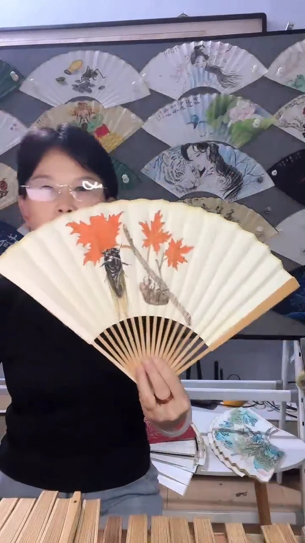 扇子九五寸十八方玉竹折扇
