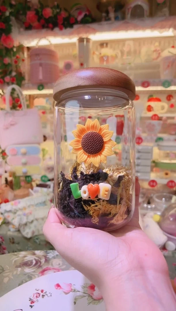 向日葵茶叶罐——手工制作品质好！