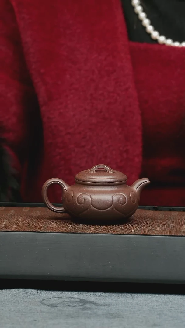 【闪购商品】紫砂茶壶五堂 仿古如意-90cc