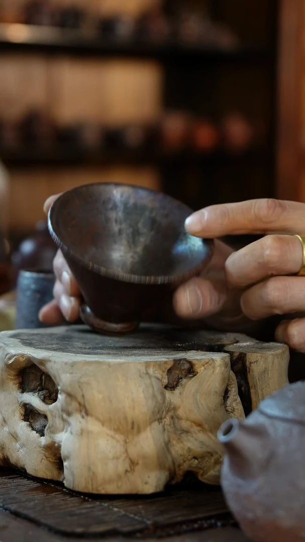 紫砂全手工斗笠杯