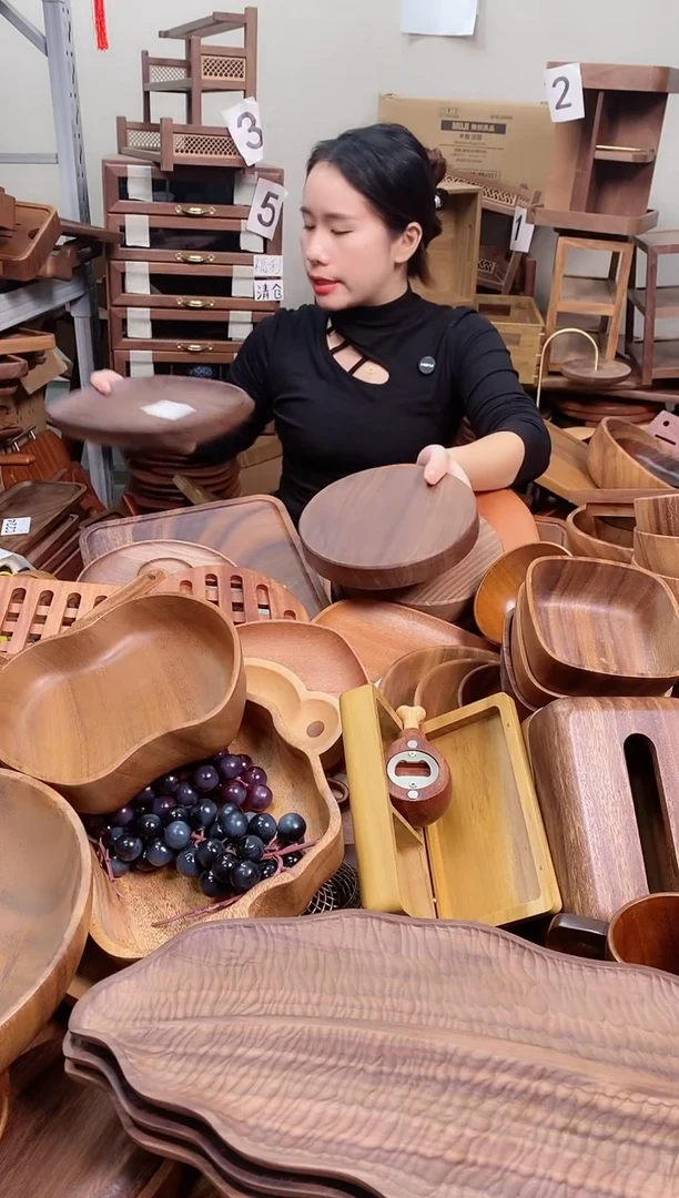 木  北美黑胡桃木圆板18*3cm