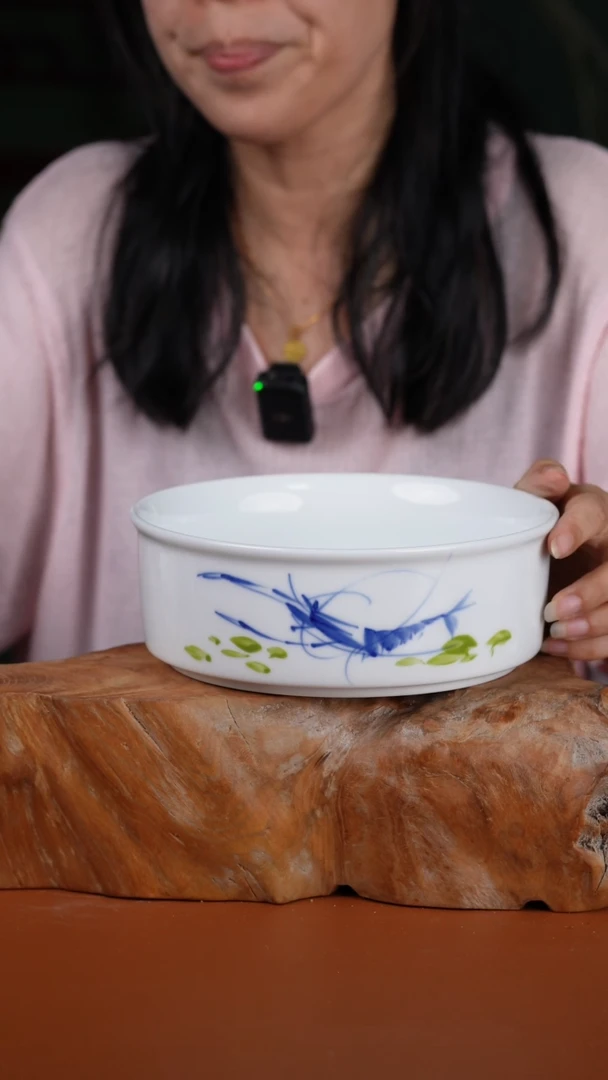 陶瓷景德镇高温釉中彩茶洗直径19高7