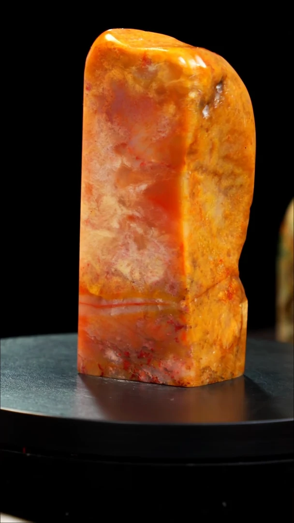 昌化石田黄红花印章印章印章