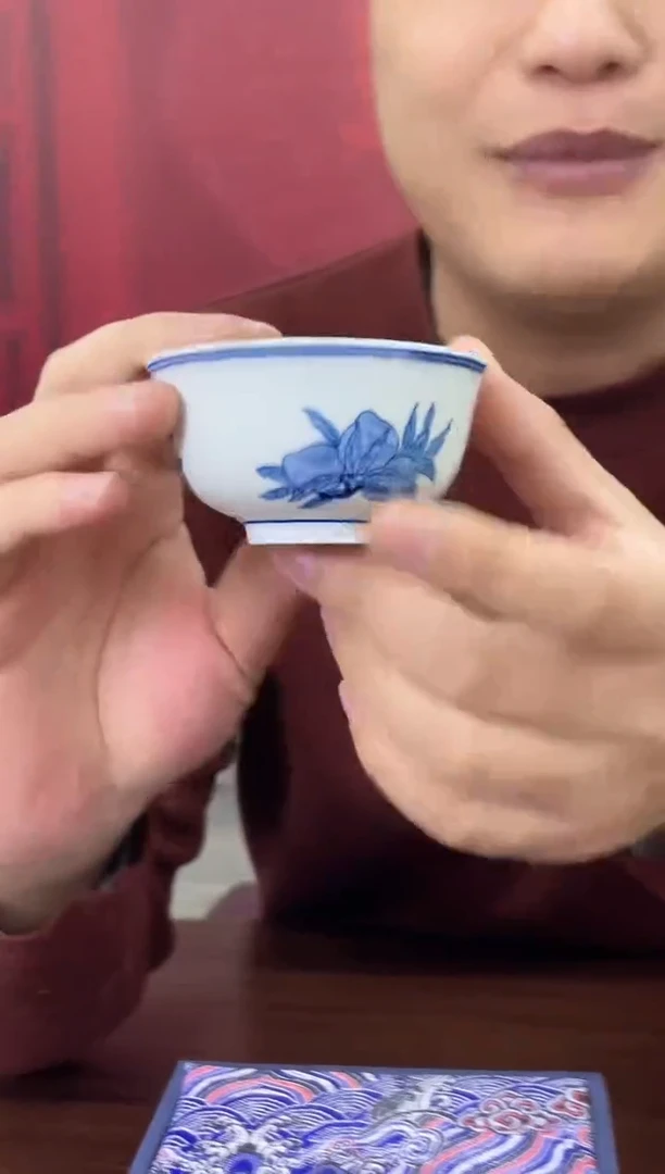 【闪购商品】景德镇函夏非遗青花三多主人杯001