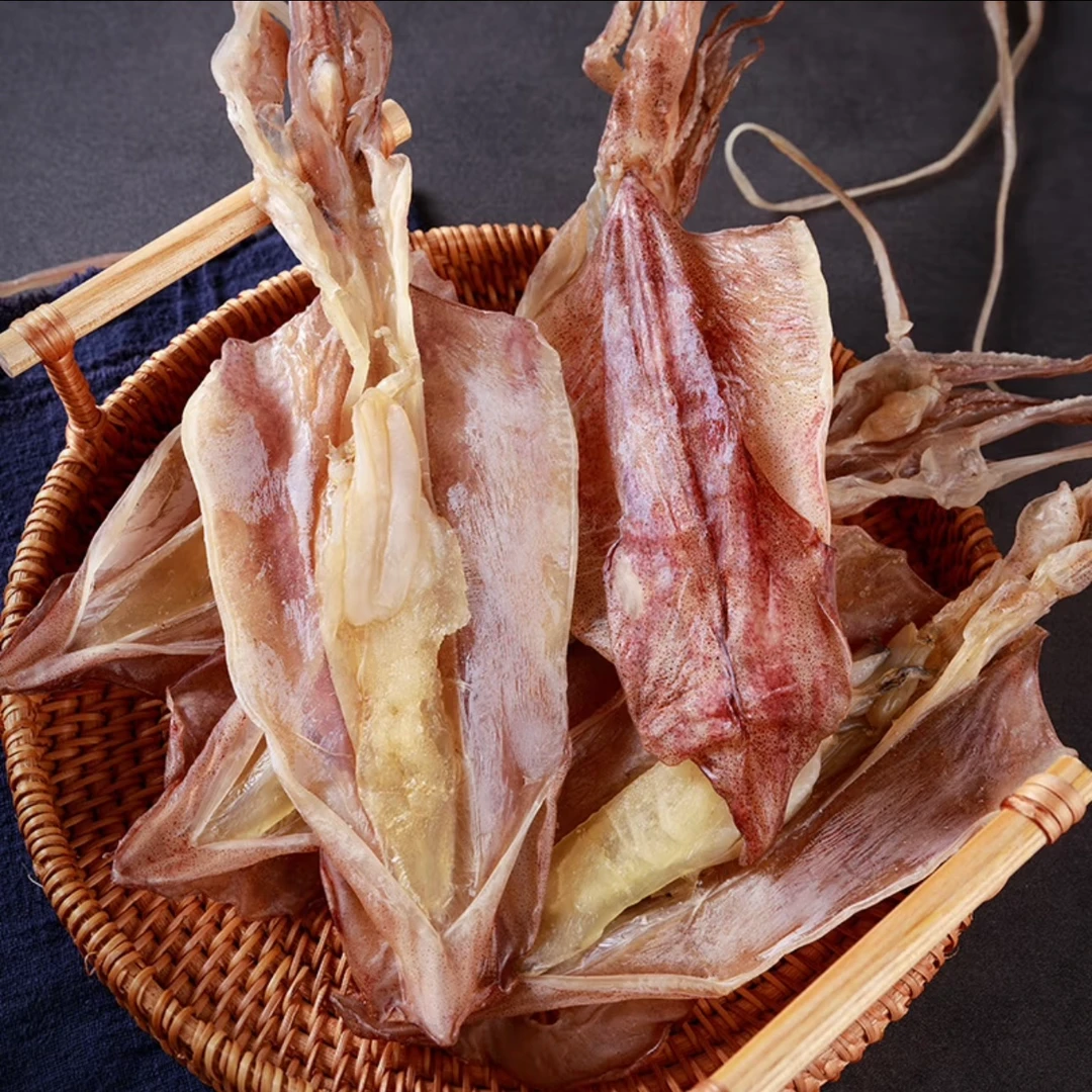 福建东山渔民自晒小鱿鱼母干海鲜干货