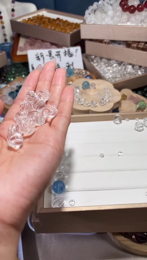 未镶嵌手串水晶白水晶扭扭珠一个卡12