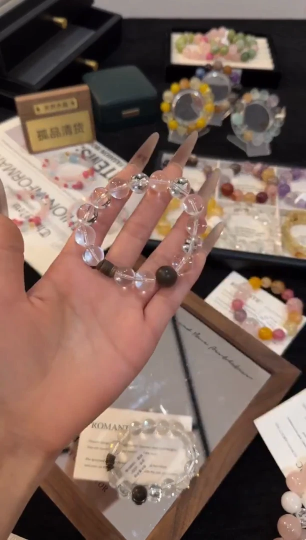 合金手链水晶白水晶手链x2581