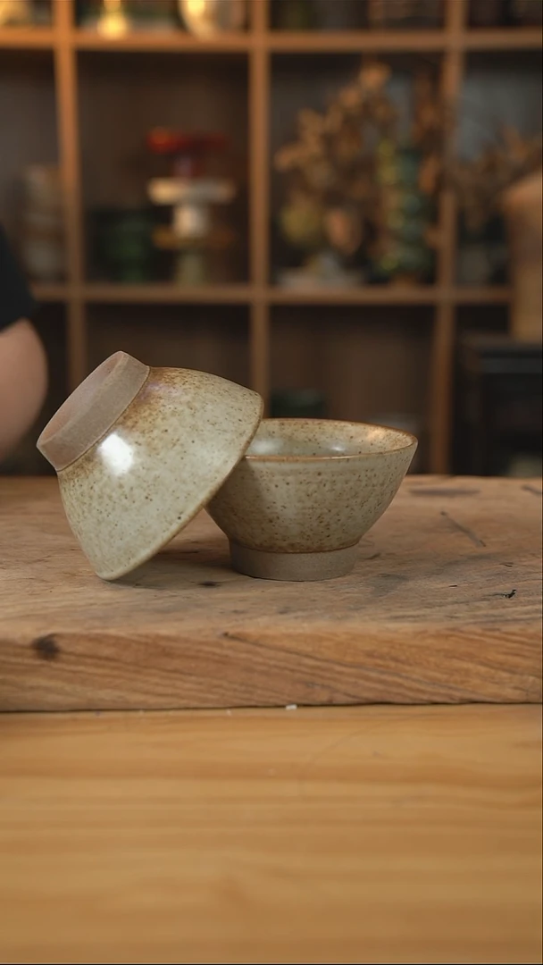 奶奶系列的斗笠碗2个