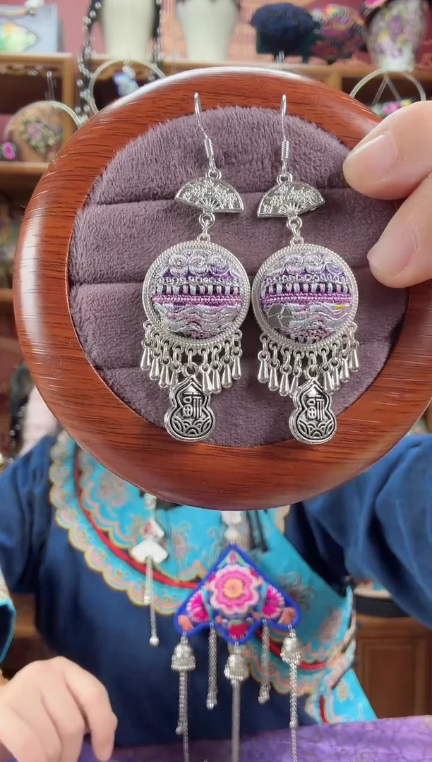 刺绣耳环13甜甜家