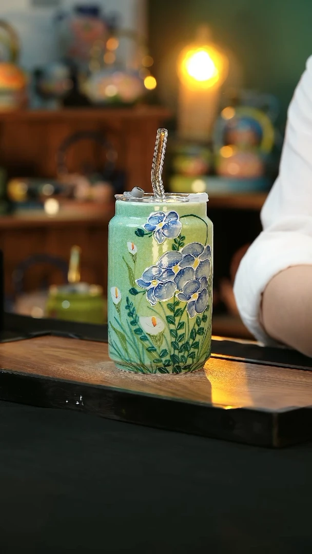 杯手绘心瓷陶瓷浮力