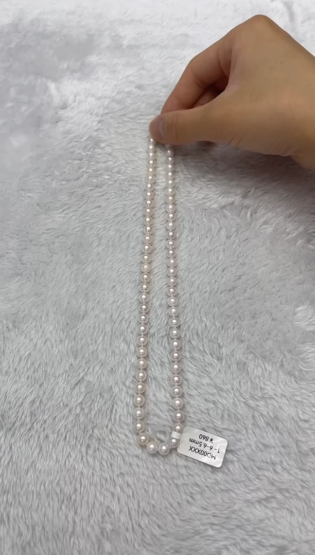 海水珍珠银S925镶嵌项链AK6-6.5mm