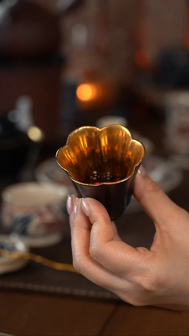 【闪购商品】霖松堂 流金岁月 花口杯