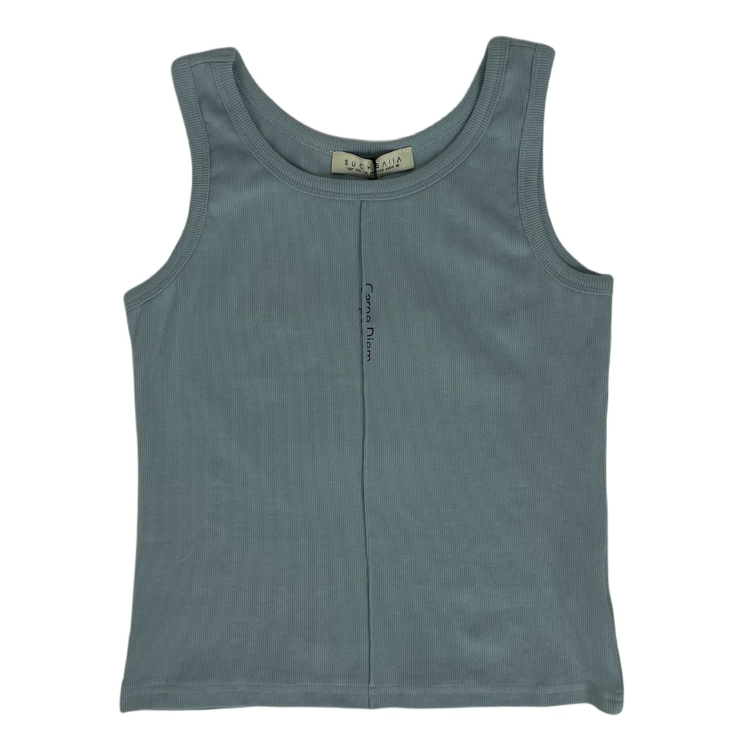 字母中缝棉感背心