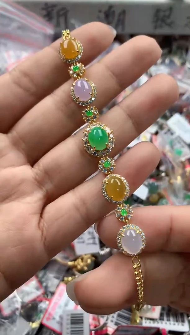 银S925镶嵌戒指翡翠555            6