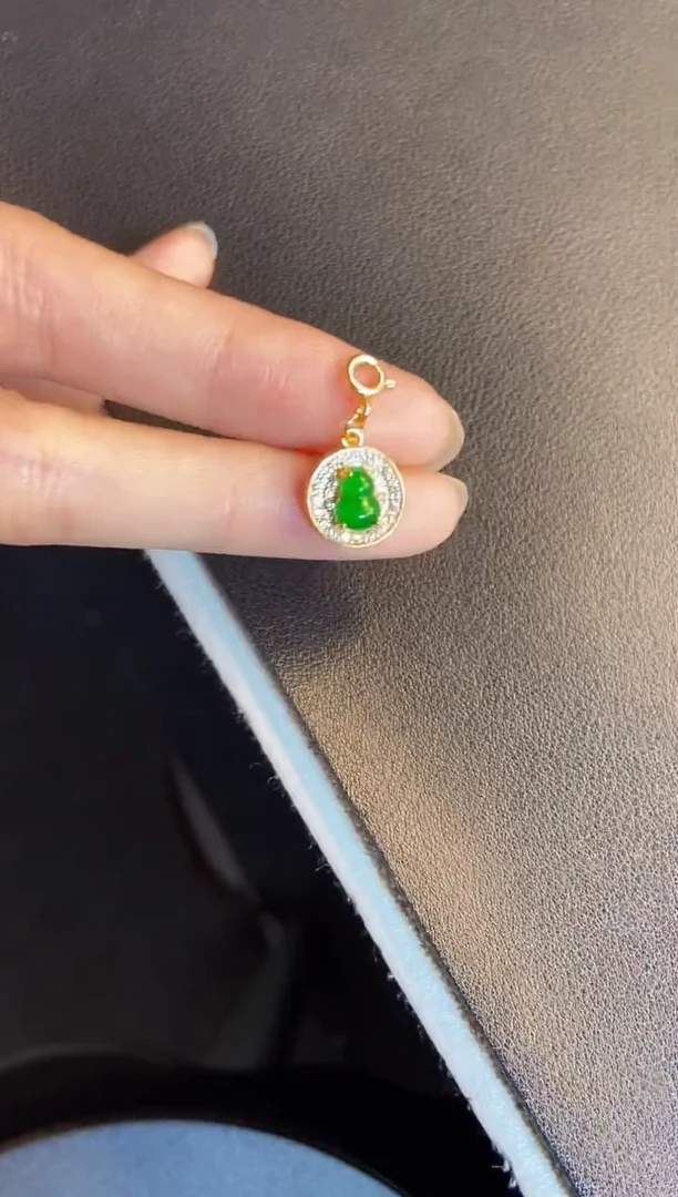 吊坠(不含链)银S925镶嵌翡翠1