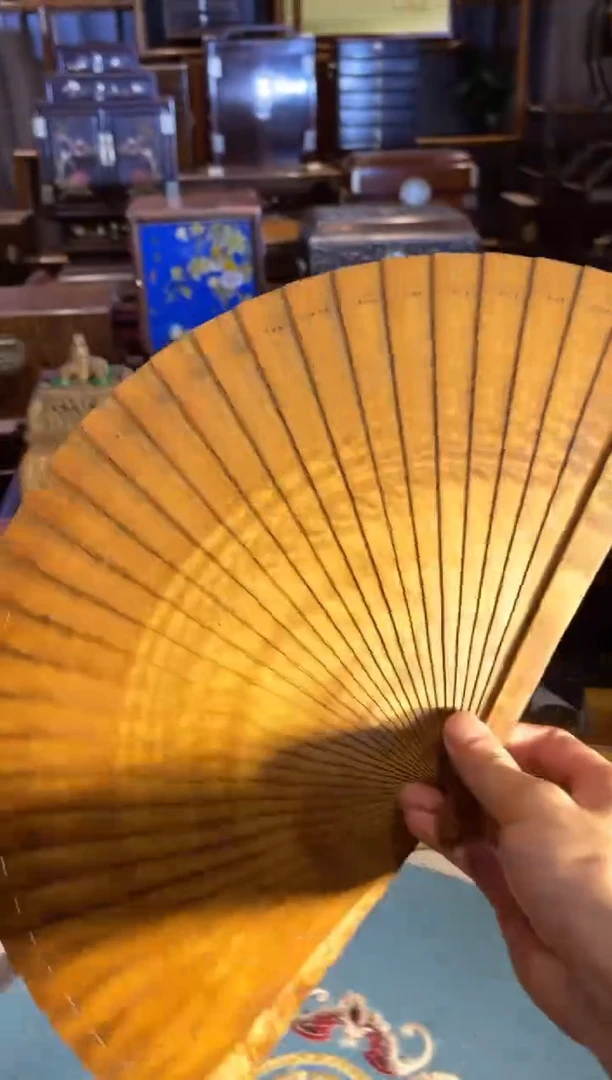 乌木类成套家具金丝楠  扇子 54