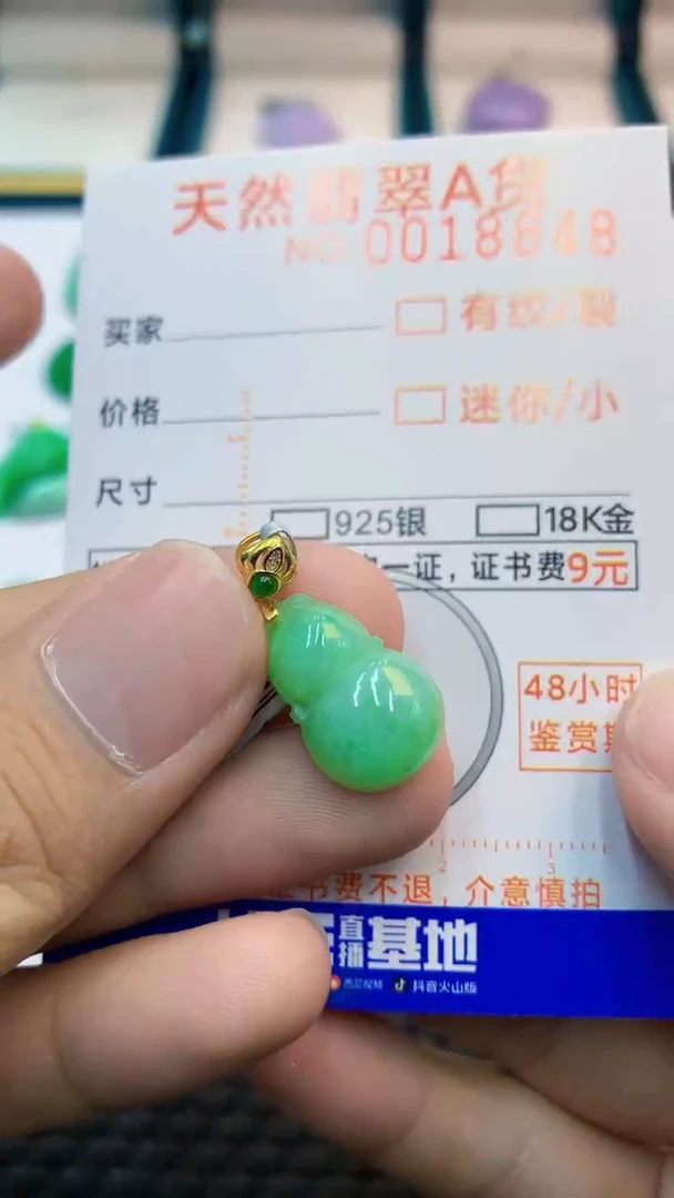 翡翠未镶嵌吊坠(不含链)             1