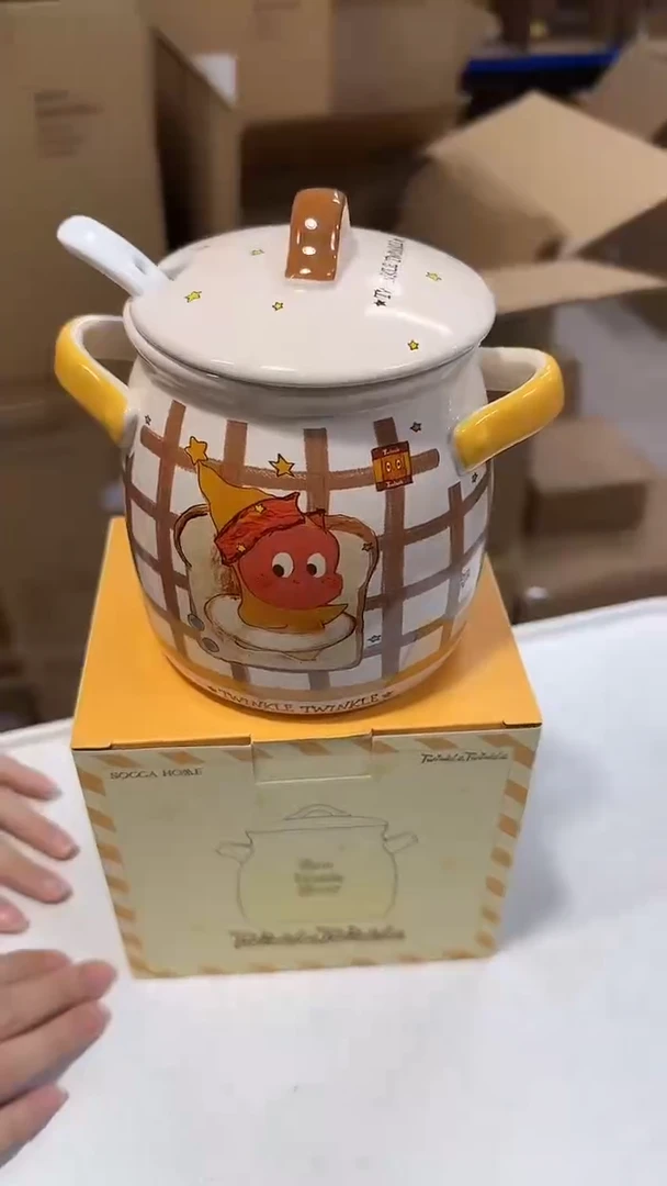 瓷片吐司星星人猪油罐780ml