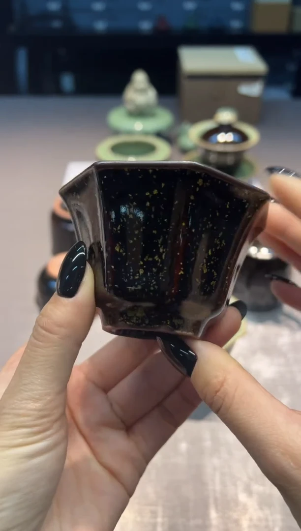 【闪购商品】茶盏陈慧芳 碧海星河 八方杯 矮款