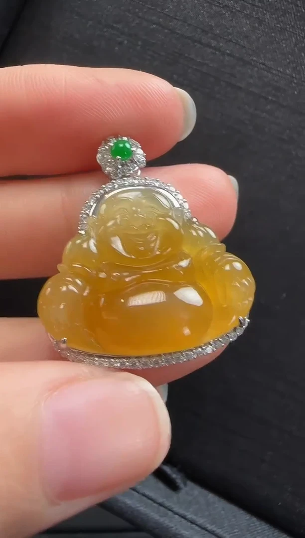 【闪购商品】翡翠颈饰18K金镶嵌538玉佛一个