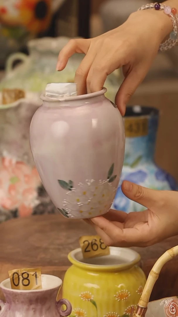 陶瓷172景德镇设计师手作花器摆件侘寂风