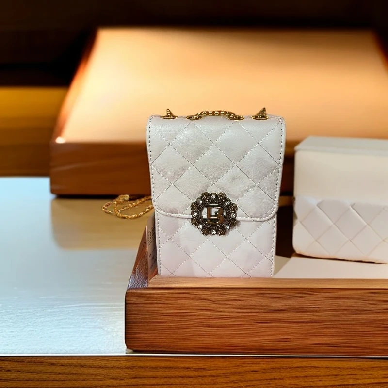 （霏霏礼物）单肩肩包夏季金球菱格卡包潮流经典小方包