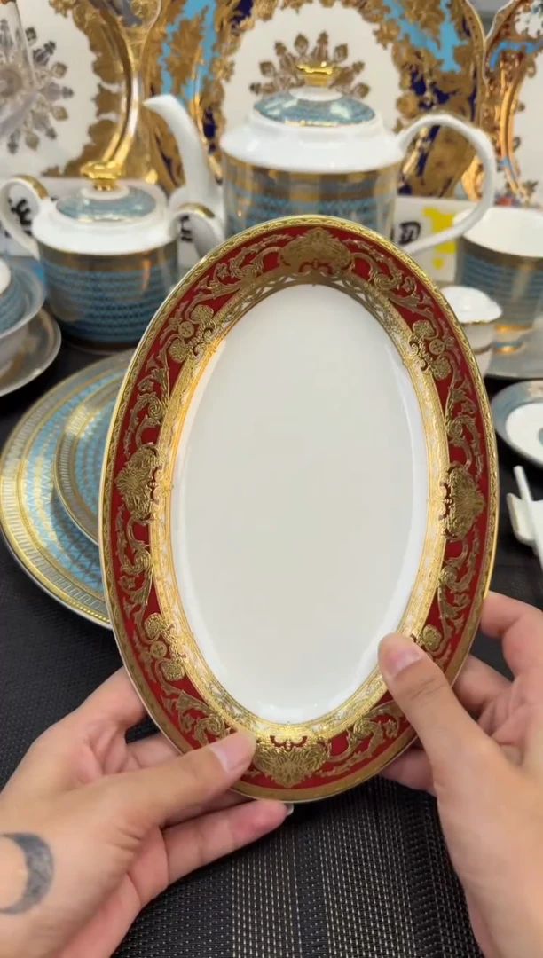 瓷片9英寸鱼盘 1个